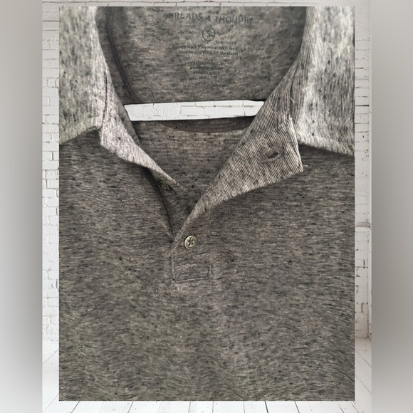 Threads 4 Thought Heathered Polo Small NWT | Gray Purple + Sustainable Stretch - Picture 2 of 4